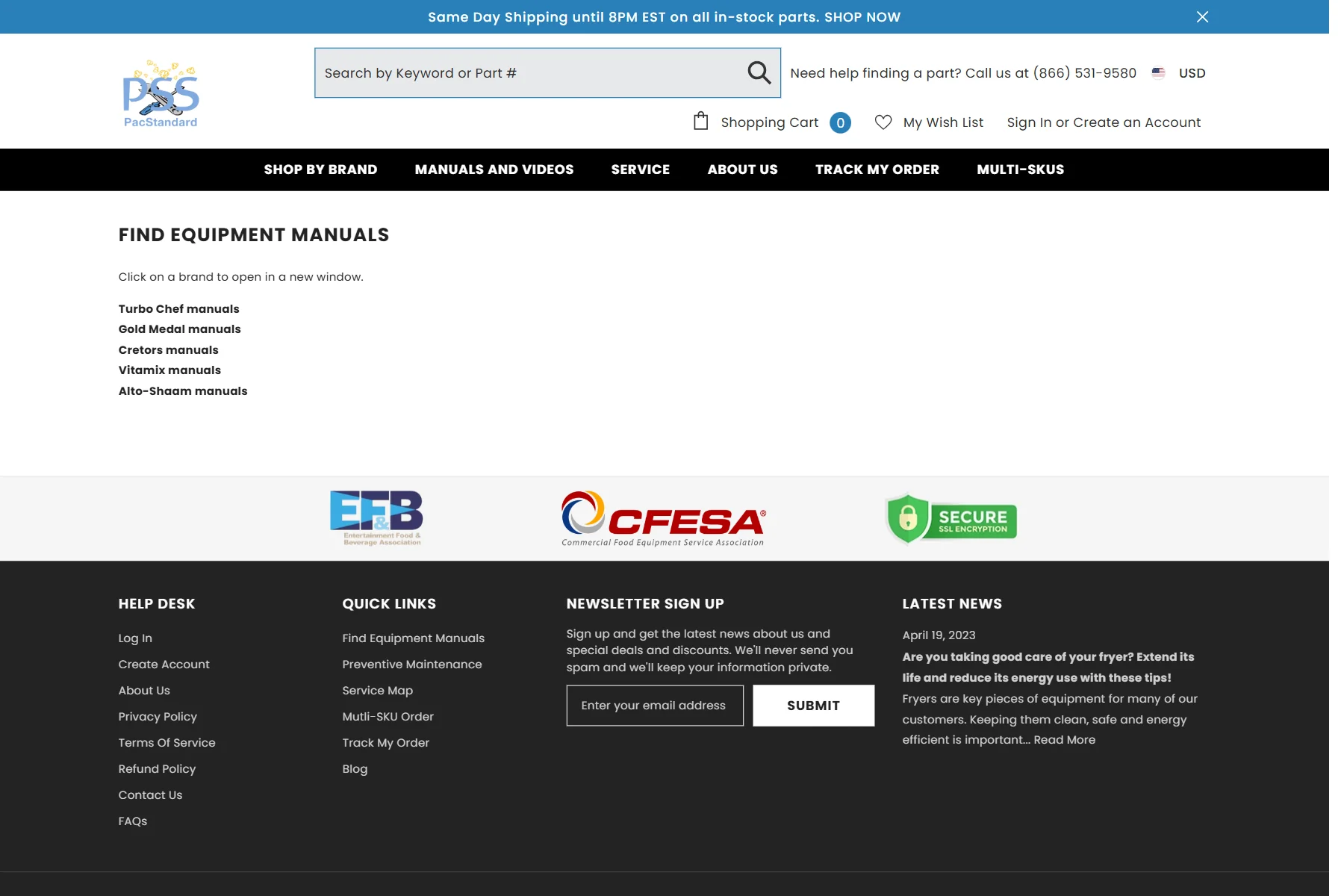 Search by part number