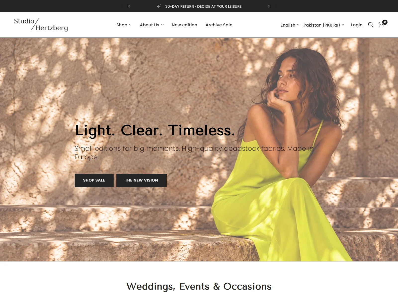 Studio Hertzberg website homepage