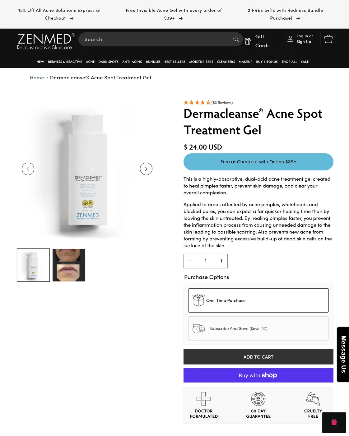 A product page built around the decision